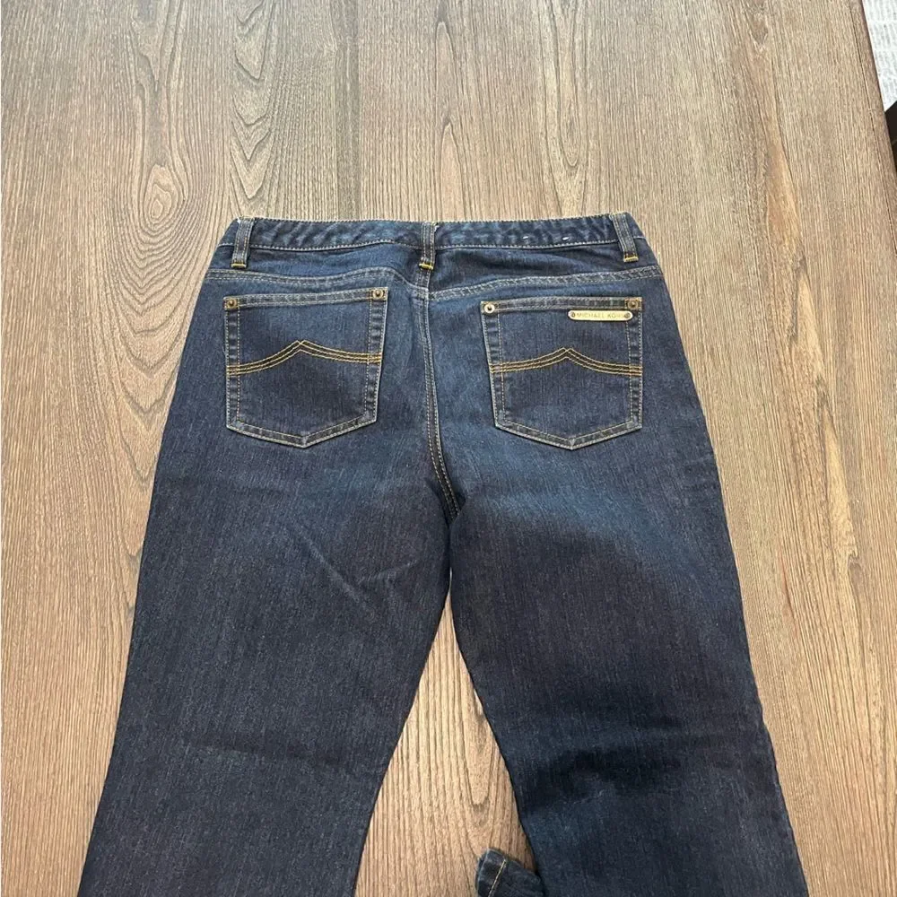 Michael Kors Dark Wash Denim Jeans Flare Leg Size 8